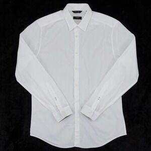 Paul Smith Tailored-Fit Signature Stripe Cuff Shirt Men's 16 White